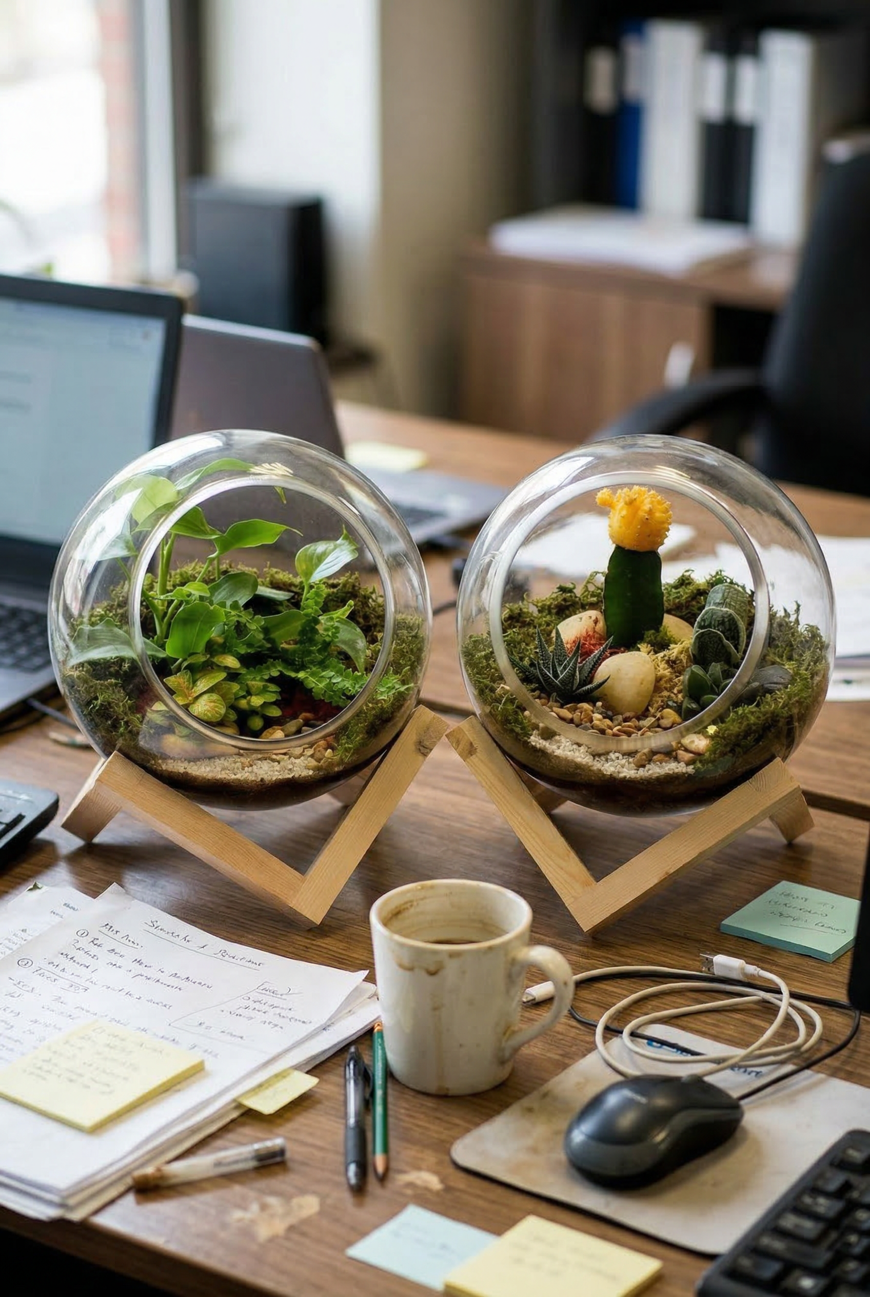 Bowl on Base Terrariums Medium (Ready-made or DIY)