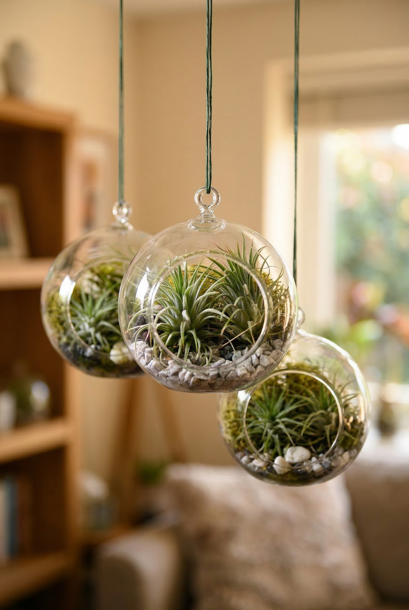 Round Glass Terrarium – Small Indoor Plant Terrarium (12cm) – Hanging or Tabletop