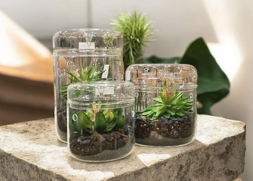 Glass Terrarium with Removable Lid
