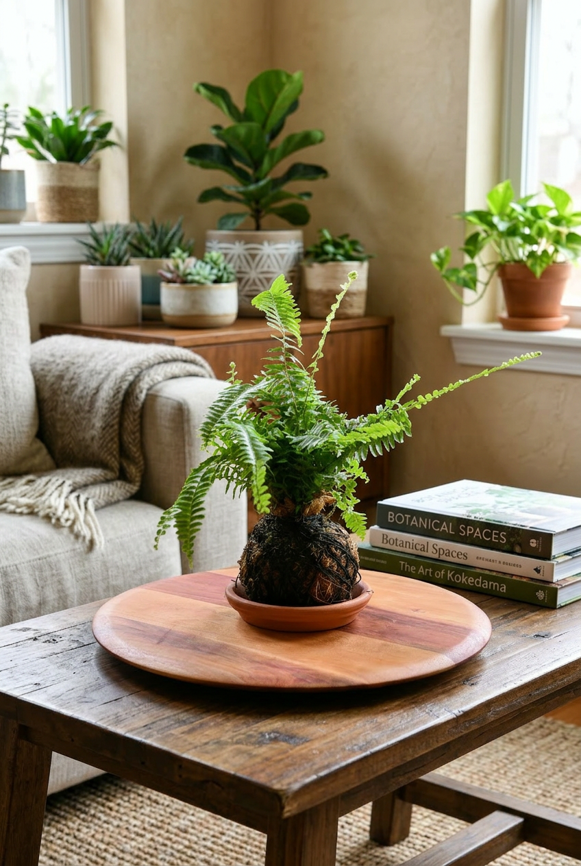 japanese indoor plant pots Kokedama Moss Ball – Japanese Indoor Plant Moss Ball (No Pot Plant)