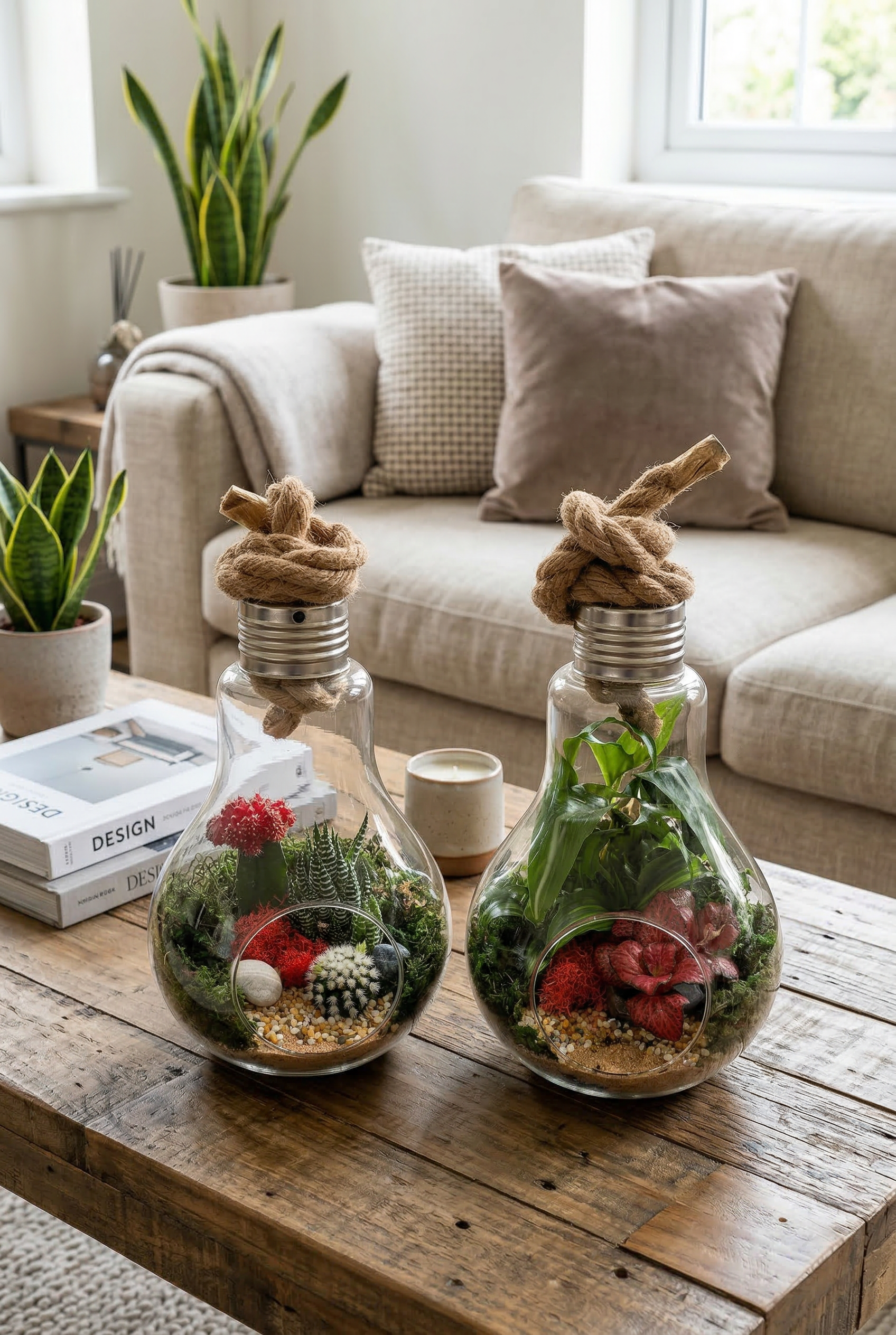 Terrarium Glassware Range - Hanging light bulbs (flat bottom)