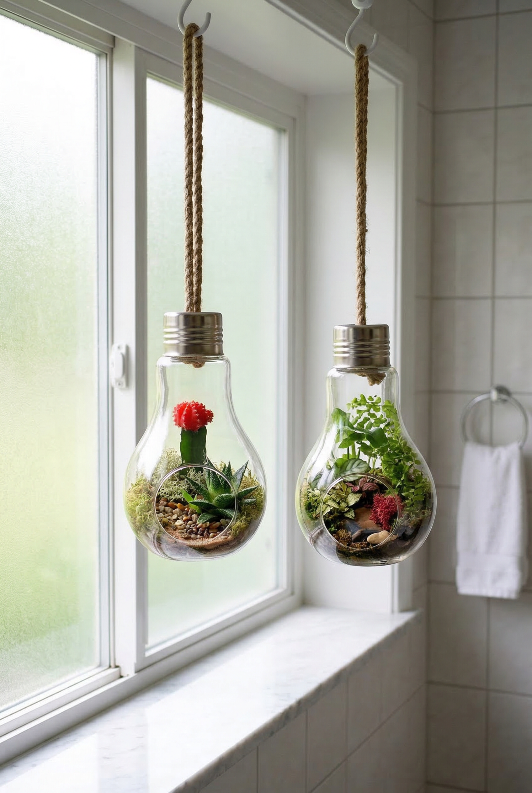 Medium Light Bulb Terrarium – Open Style Ready-Made or DIY