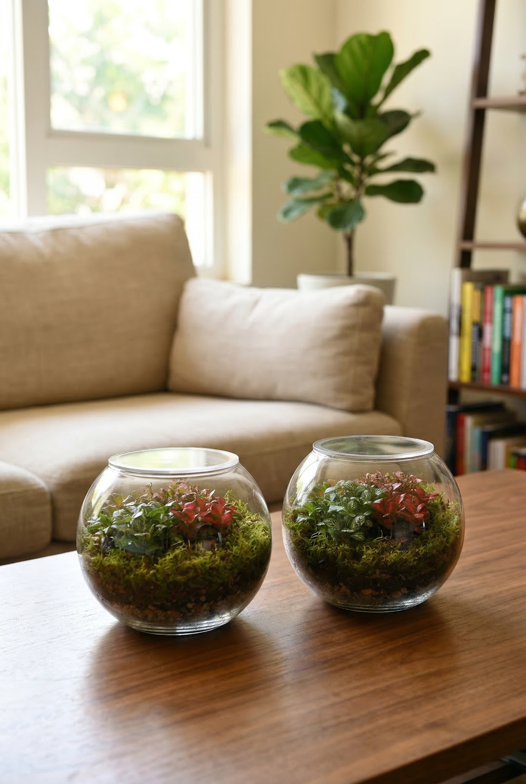 Enclosed Mini Fishbowl Terrarium