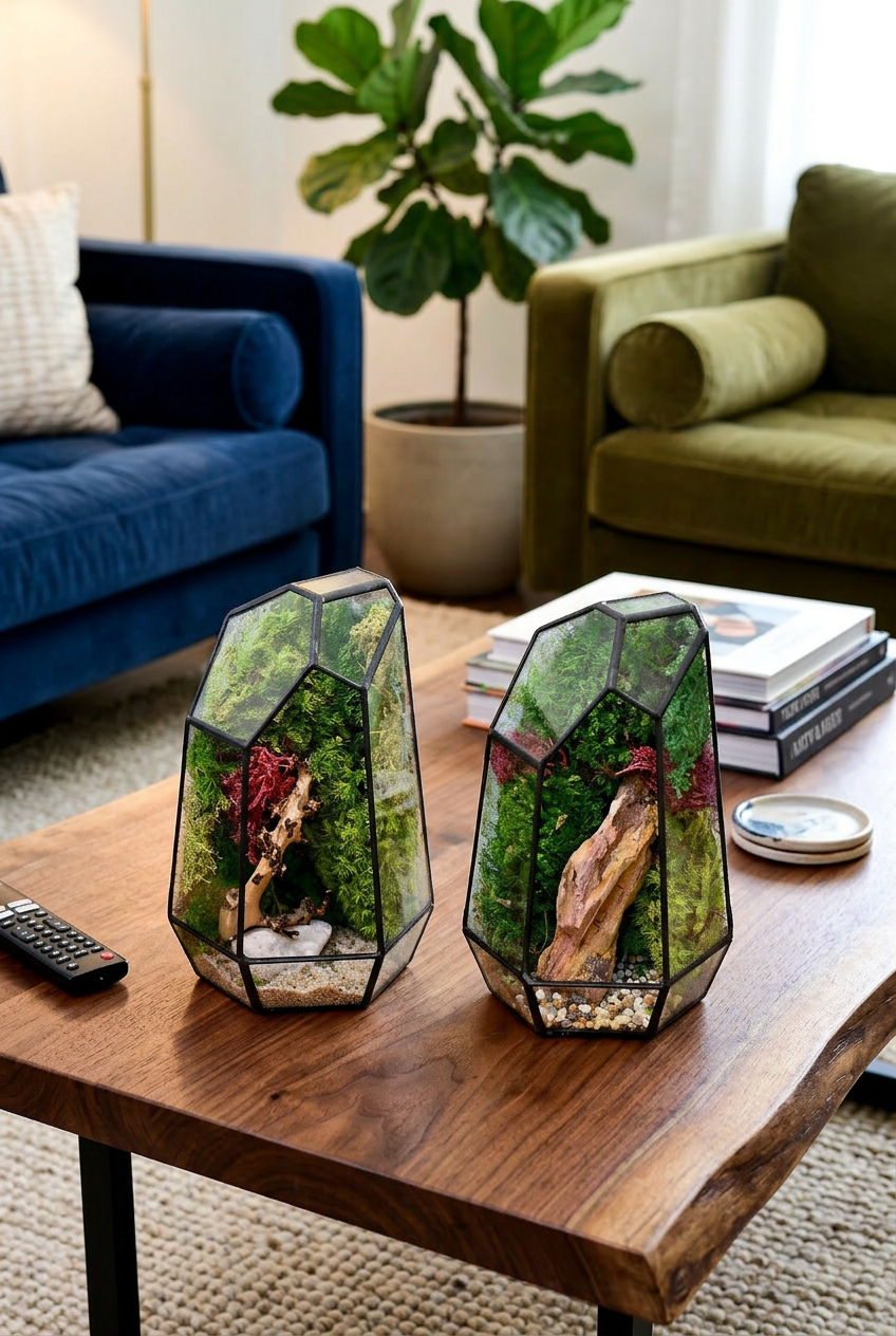 Eternal Moss Mini Geo Terrariums
