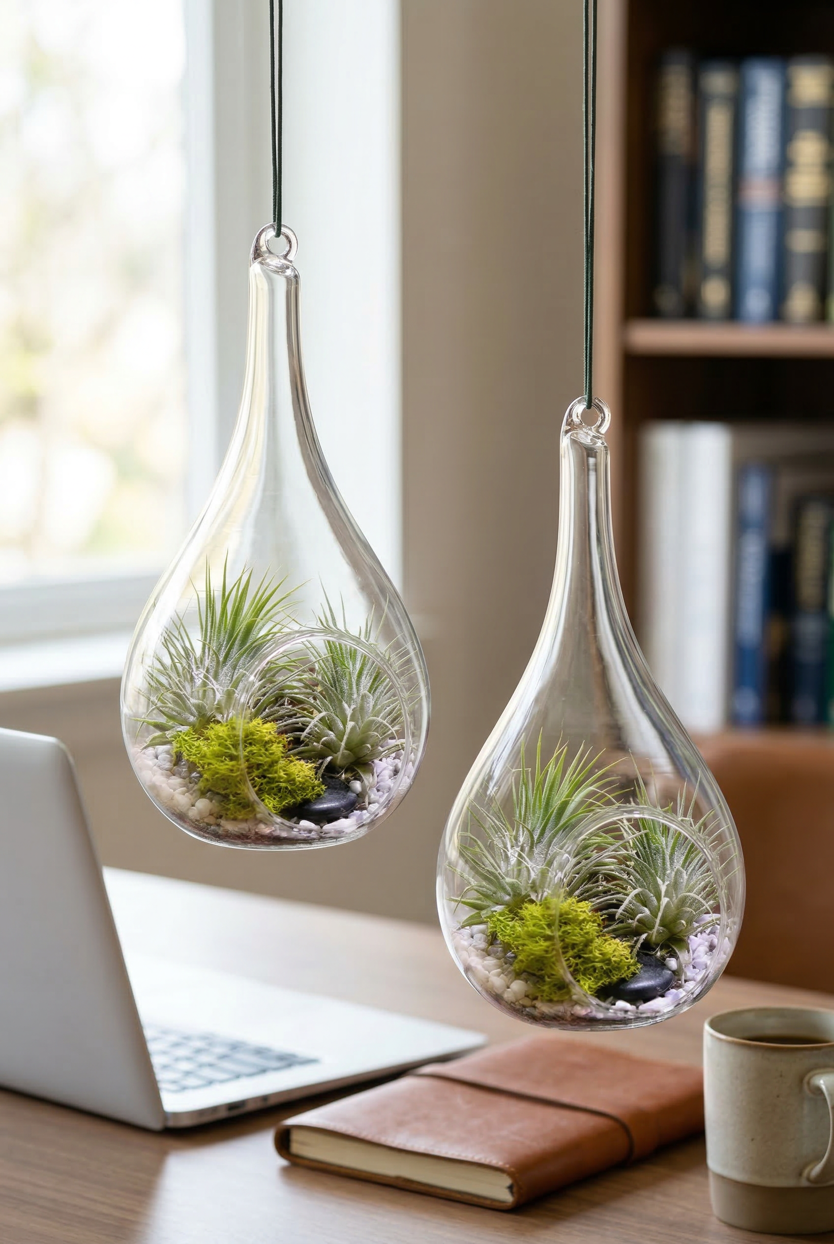 Small Teardrop Terrarium – Hanging or Flat Base Ready-Made or DIY